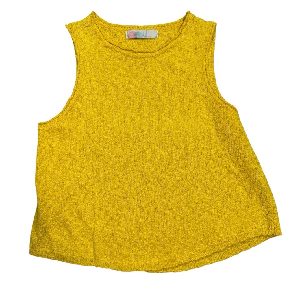 NWT New $108 Free People Beach Yellow Adelaide Sweater Set Size S - Picture 6 of 9